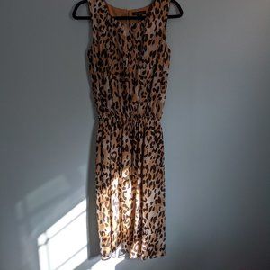 St. John Leopard Print Sleeveless Dress